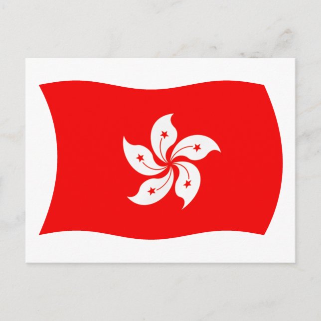Hong Kong Flagga vykort (Framsida)