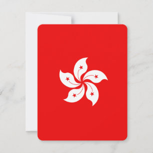 Hong Kong Flagga White Orchid Symbol