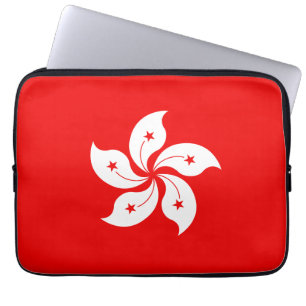 Hong Kong Flagga White Orchid Symbol Laptop Fodral
