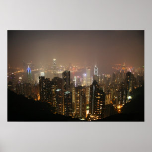 Hong Kong från maximala Victoria Poster