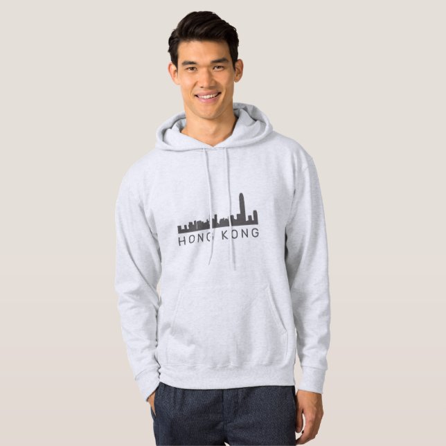 Hong Kong Gift HK Skyline Gift Hoodie (Hel framsida)