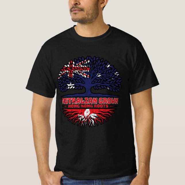 Hong Kong Hongkong Australien, Träd Roots T Shirt (Framsida)