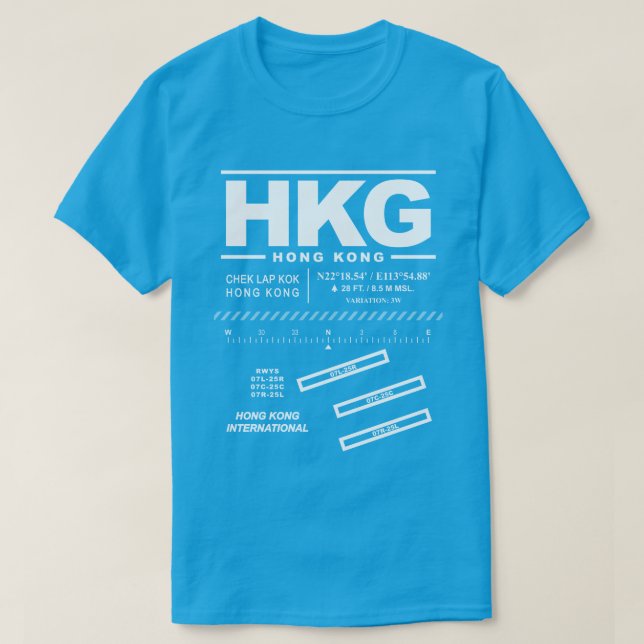 Hong Kong International Airport HKG T-Shirt (Design framsida)