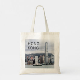 Hong Kong Island Skyline Retro Cityscape Vintage Tygkasse