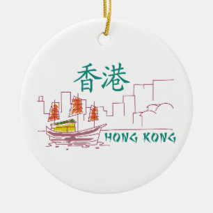 Hong Kong Julgransprydnad Keramik