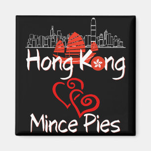 Hong Kong Kärlek Mince Paj Cityscape Magnet