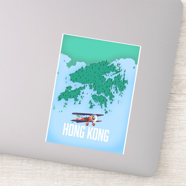 Hong Kong-karta Klistermärken (Detalj)