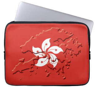 HONG KONG Karta Patriotic Computer Flagga Laptop Fodral