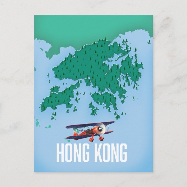Hong Kong-karta Vykort (Framsida)