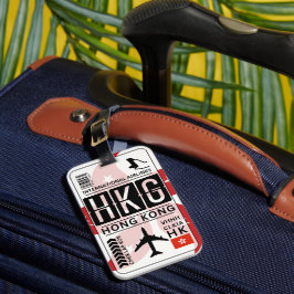 Hong Kong Luggage Tag Bagagebricka