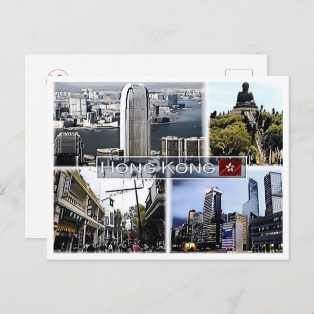Hong Kong - Moasik - Vykort (Fram/baksida)