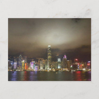 Hong Kong Modern City Chic Skyline Postcard Vykort