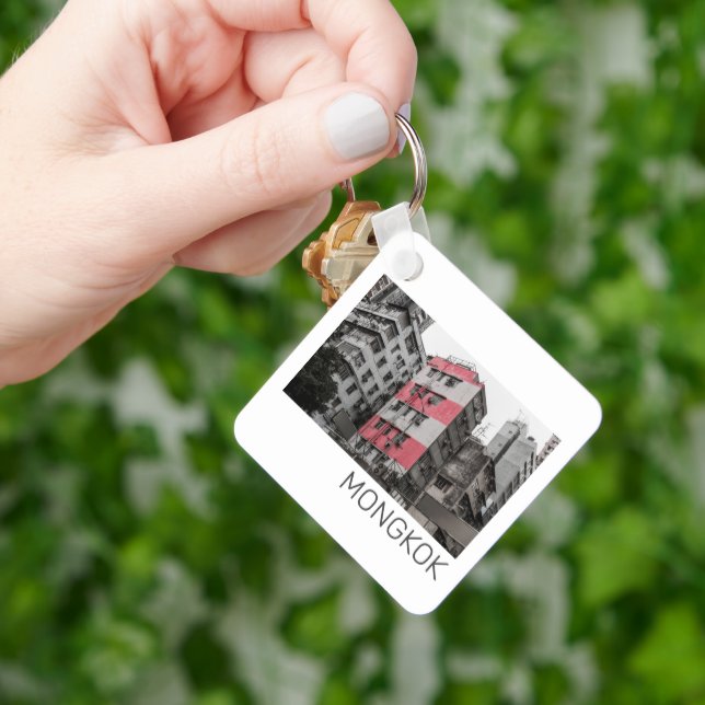 Hong Kong Mongkok China Kowloon Fine Art Souvenir Nyckelring (Hand)