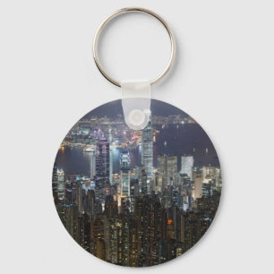 Hong Kong natthorisont Nyckelring