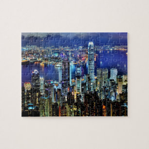 Hong Kong natthorisont Pussel