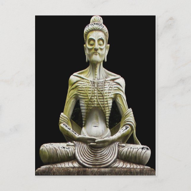 Hong Kong Old Starving Buddha Statue Vykort (Framsida)