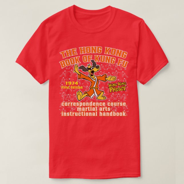 Hong Kong Phooey Kung fu Manual T Shirt (Design framsida)