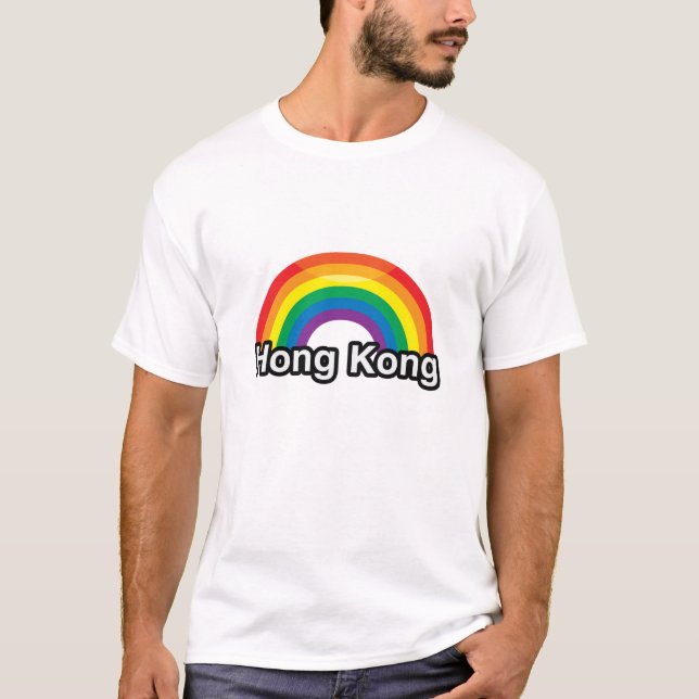 HONG KONG PRIDEREGNBÅGE - .PNG TEE SHIRT (Framsida)