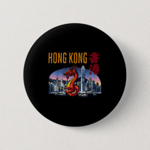 Hong Kong Resenär År Drak Victoria Harbour  Knapp
