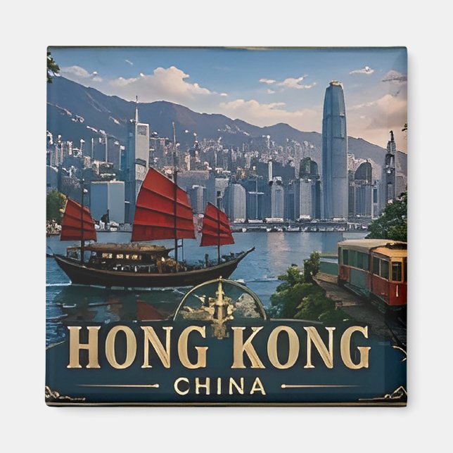 🧲 Hong Kong-resminne för stadsutforskare 🧲 Magnet (Framsidan)
