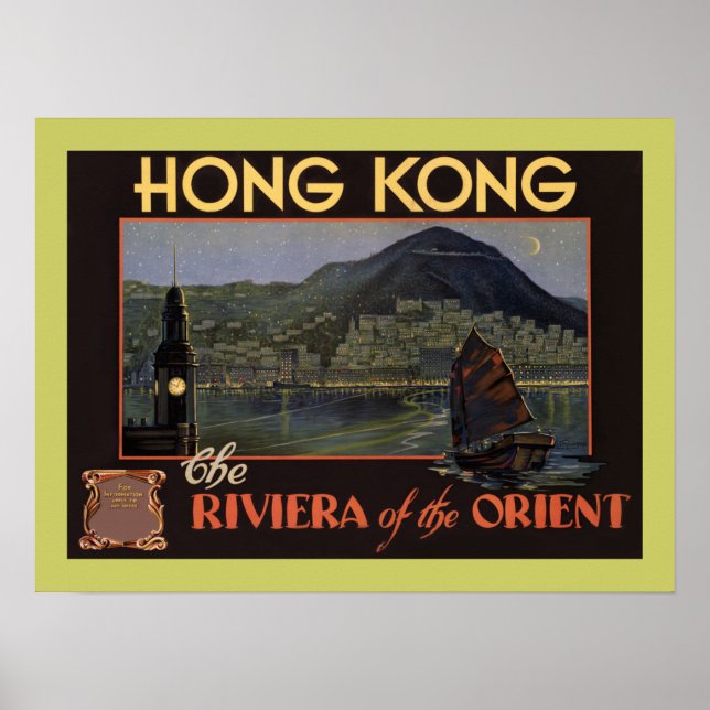 Hong Kong ~ Riviera of the Orient Poster (Framsidan)