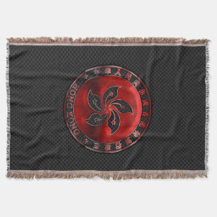 Hong Kong Ruby Medallion on Carbon Fiber Print Filt