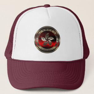 Hong Kong Ruby Seal on Mahogany Print Truckerkeps