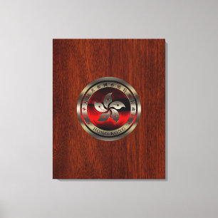 Hong Kong Seal on Mahogany Print Canvastryck