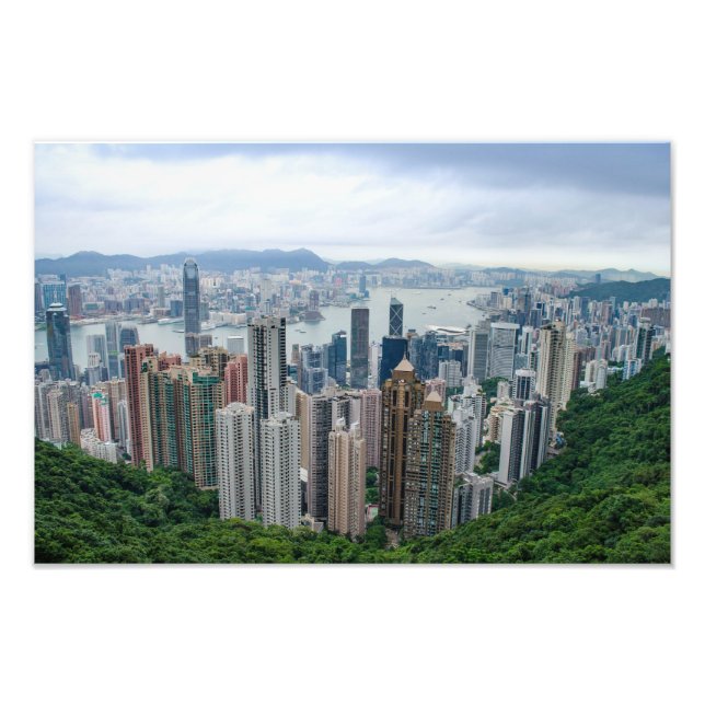 Hong Kong Skyline Fototryck (Framsidan)