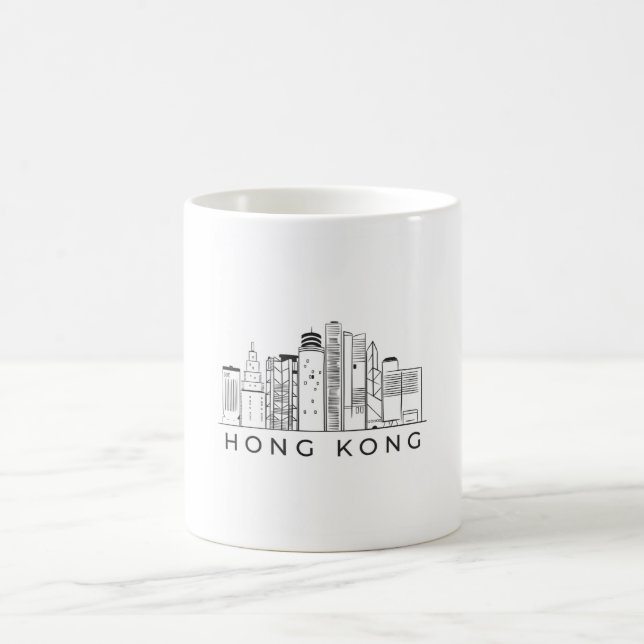 Hong kong Skyline Kaffemugg (Center)