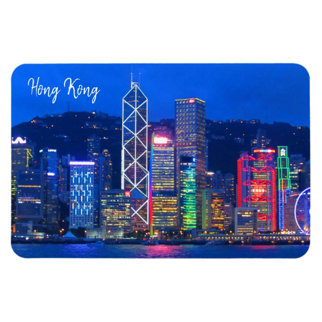 hong kong skyline magnet (Horisontell)