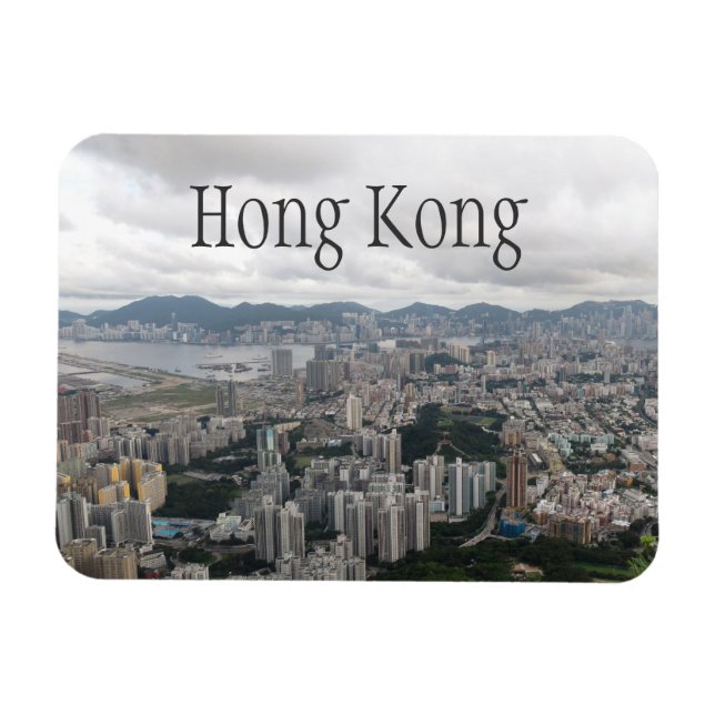 Hong Kong Skyline Magnet (Horisontell)