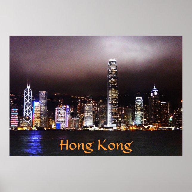 Hong Kong Skyline Poster (Framsidan)