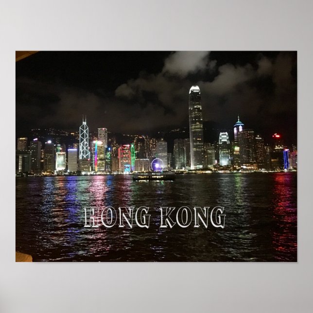 Hong Kong Skyline Poster (Framsidan)