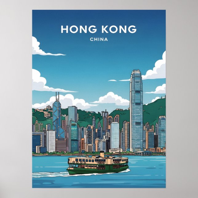 Hong Kong-skyline Poster (Framsidan)
