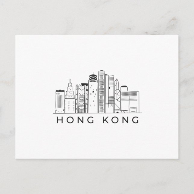 Hong kong Skyline Vykort (Framsida)