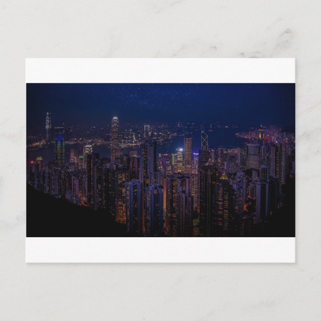 Hong Kong Skyline Vykort (Framsida)