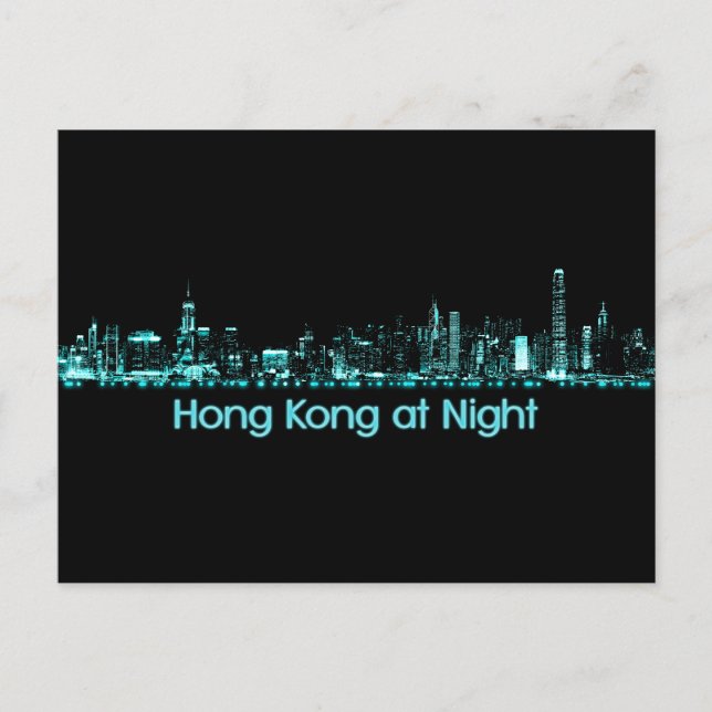 Hong Kong Skyline Vykort (Framsida)