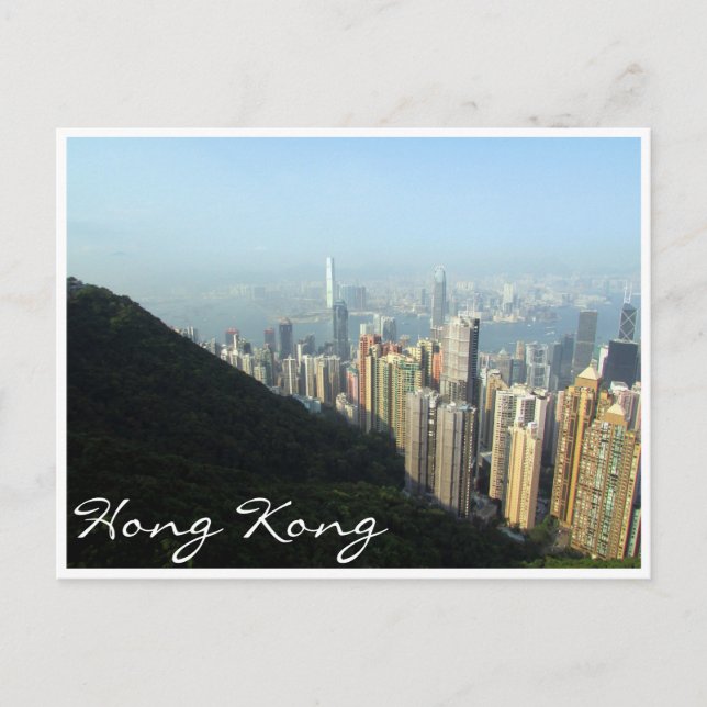 hong kong-stadsvy vykort (Framsida)