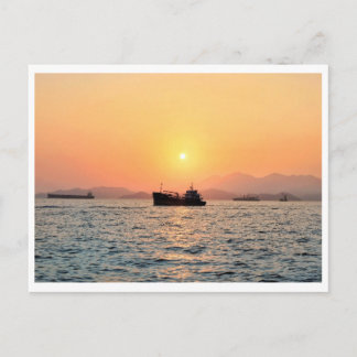 Hong Kong Sunset-vykort Vykort