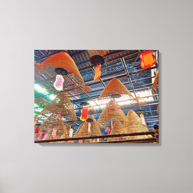 Hong Kong temple incense coils canvas print (Framsida)