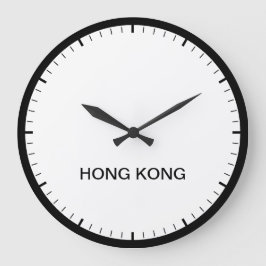 Hong Kong Time Zon Newsroom Stil Clock Stor Klocka