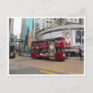 hong kong tram vykort