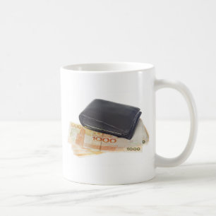 Hong Kong valuta och plånbok Kaffemugg