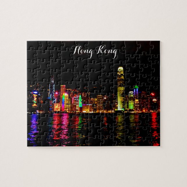 Hong Kong Victoria Harbor #2 Jigszle Puzzle Pussel (Horisontell)