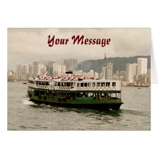 Hong Kong Victoria Harbor Star Ferry Hälsningskort