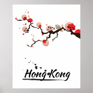 Hong Kong Vintage Reskonst Poster