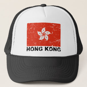 Hong Kong vintageflagga Truckerkeps
