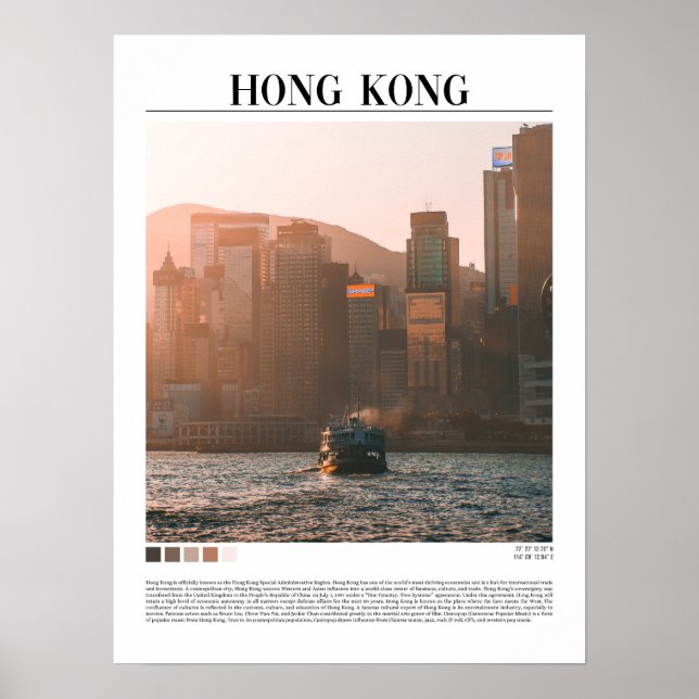 Hong Kong Wall Art Poster (Framsidan)
