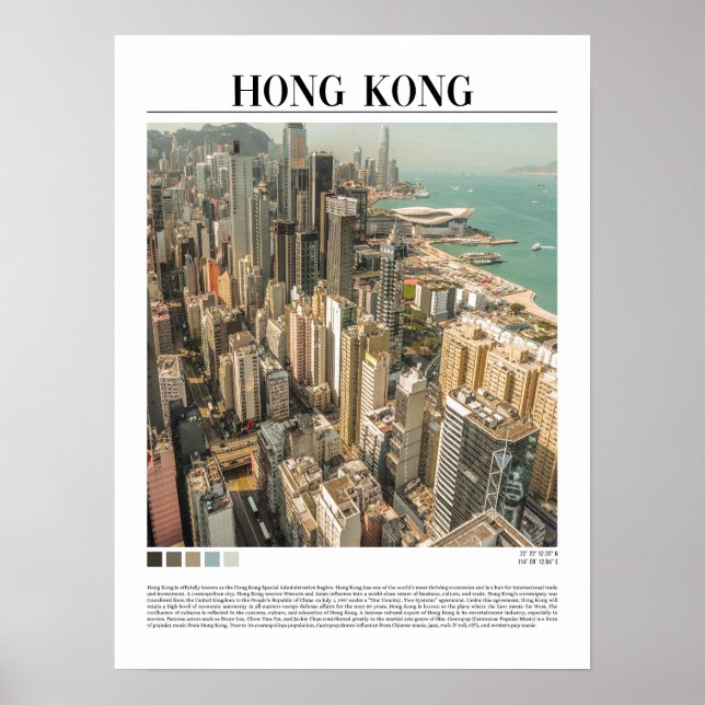 Hong Kong Wall Art Poster (Framsidan)